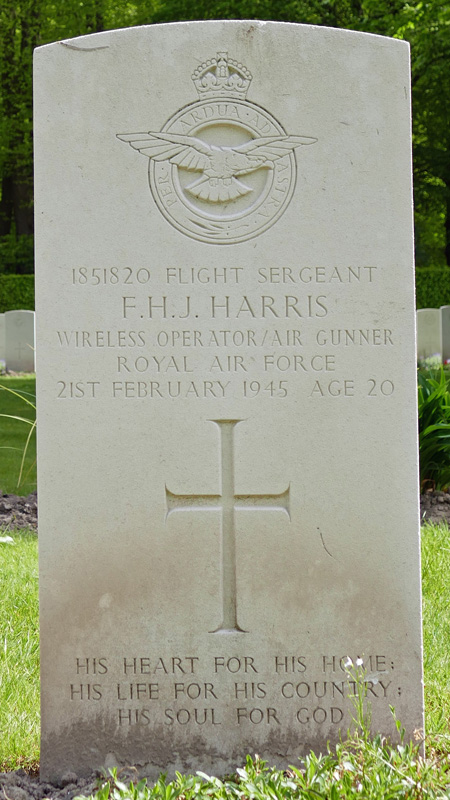 Sgt Francis Harold James Harris<br/><br /><br />died February 20th, 1943